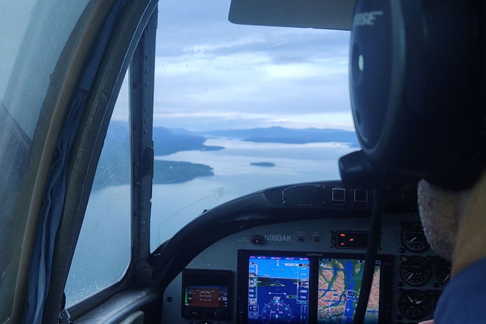 Man Flying a plane